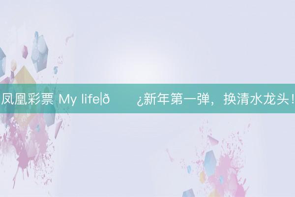 凤凰彩票 My life|🚿新年第一弹，换清水龙头！