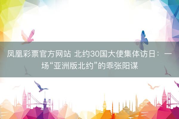 凤凰彩票官方网站 北约30国大使集体访日：一场“亚洲版北约”的乖张阳谋