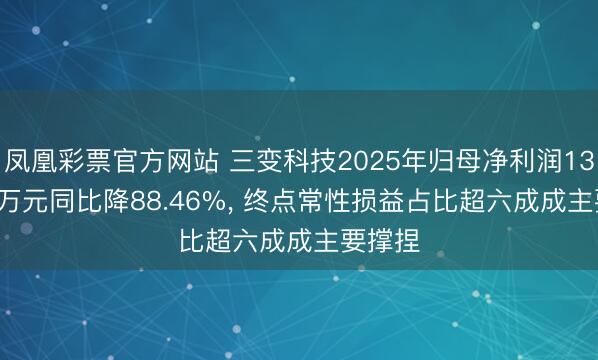 凤凰彩票官方网站 三变科技2025年归母净利润1393.50万元同比降88.46%, 终点常性损益占比超六成成主要撑捏